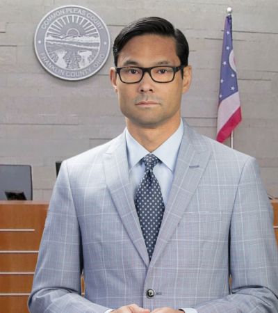 criminal defense attorney, Nathan akamine standing in a Columbus Courthouse